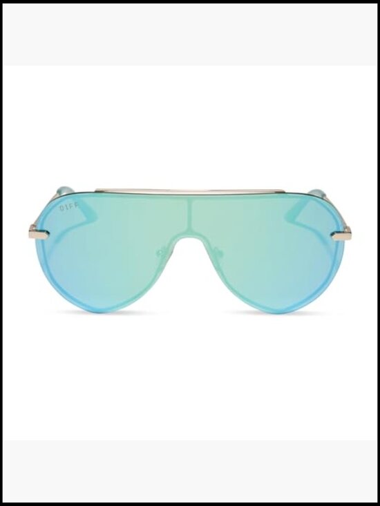 Oversized Shield Sunglasses UV400 Protection Stainless Steel main image 4